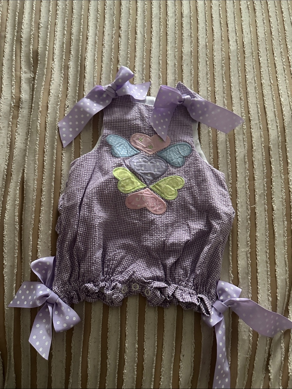Lilac Hearts Bailey Boys  Kids One-Piece Bodysuit